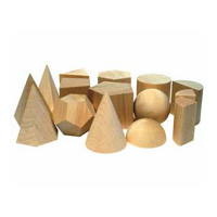 wood geometric solids